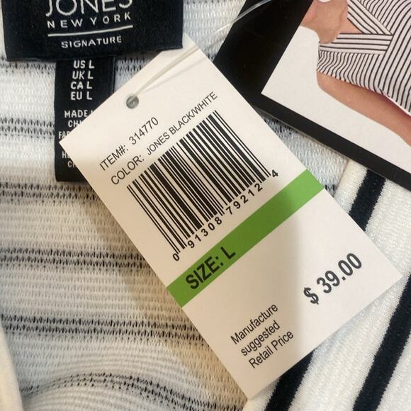 Jones New York stripe v neck sleeveless - Picture 5 of 9